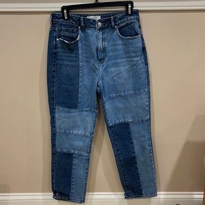 PacSun denim patchwork mom jeans
